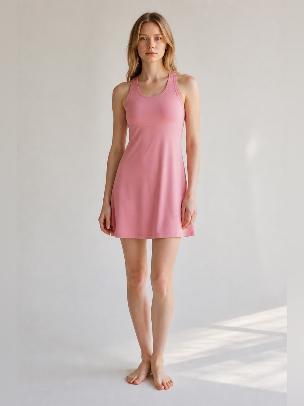 COLUMBIA WOMEN'S Large PINK SLEEVELESS COLD BAY DRESS
